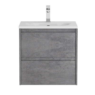 Тумба с раковиной подвесная BelBagno KRAFT 39 50 Cemento Grigio, раковина белая BB-8099-3-50