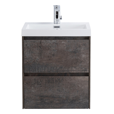 Тумба с раковиной подвесная BelBagno PIETRA MINI 50 Stone, раковина белая
