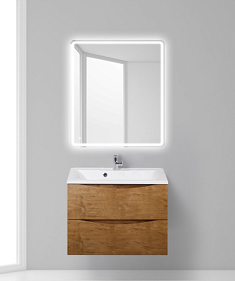 Тумба с раковиной подвесная BelBagno MARINO 75 Rovere Nature, раковина белая