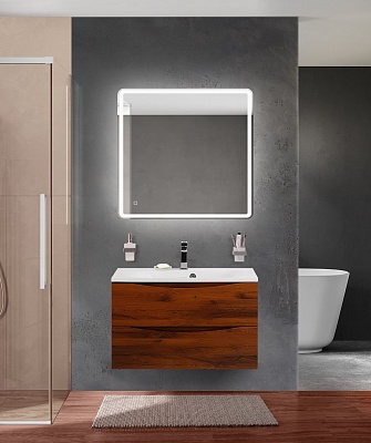 Тумба с раковиной подвесная BelBagno MARINO 80 Rovere Cillegio, раковина белая BB800/450-LV-MR-FT
