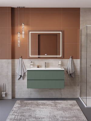 Тумба с раковиной подвесная BelBagno СТРУКТУРА (KRAFT) 100 Еловый Матовый, раковина BB-8070-100