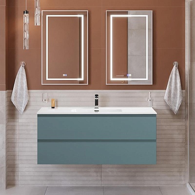 Тумба с раковиной подвесная BelBagno KRAFT 120 Голубой Матовый, раковина BB1200ETL