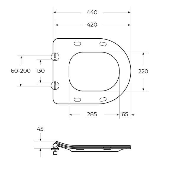 Крышка-сиденье CEZARES STYLUS CZR-2316-SC