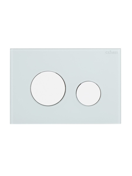 CEZARES LUX-GB-BIO-C Кнопка смыва CEZARES LUX, Белое стекло, белый матовый
