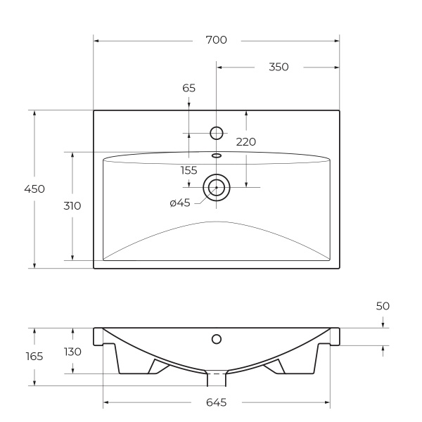 Керамическая раковина BelBagno BB-0321-70-LVB