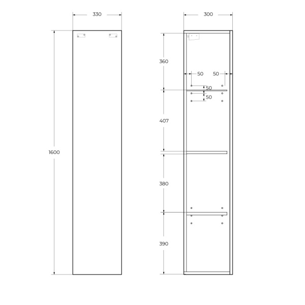 Шкаф подвесной BelBagno KRAFT-1600-1A-SC-GSO