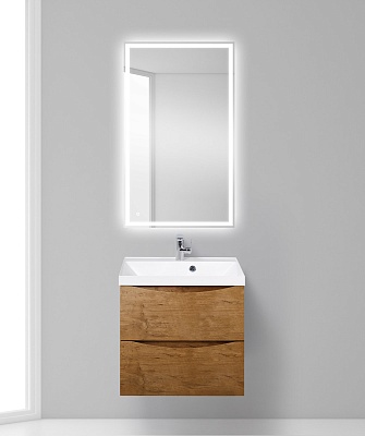 Тумба с раковиной подвесная BelBagno MARINO 60 Rovere Nature, раковина белая