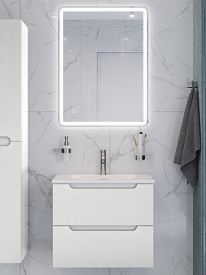 Тумба с раковиной подвесная BelBagno ЭТНА (ETNA) 60 Белый Матовый, раковина BB-8099-60