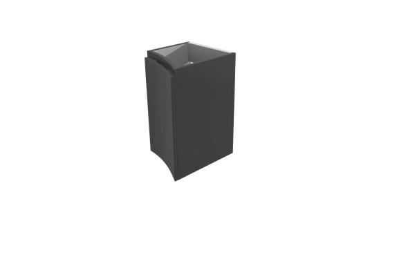 BELBAGNO Шкафчик подвесной с одной распашной створкой, левый МИРАЖ (VAGUE) CEZARES 44229 Antacite
