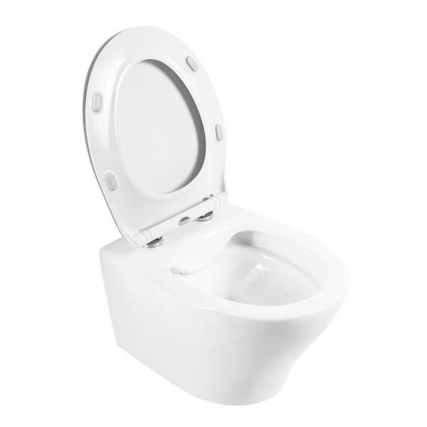 Унитаз подвесной безободковый BelBagno ACQUA BB340CHR с сиденьем BB2020SC