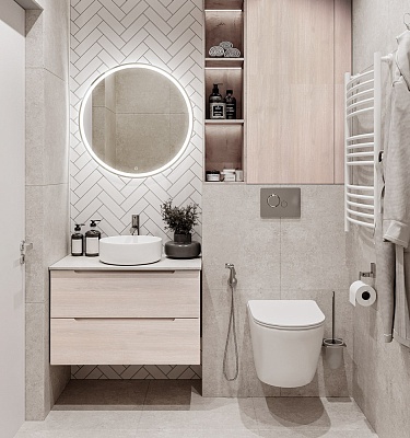 Тумба со столешницей подвесная BelBagno ETNA 80 Rovere Grigio