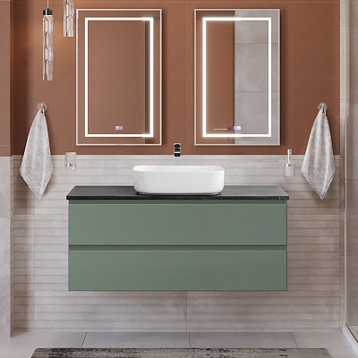 Тумба со столешницей подвесная BelBagno KRAFT 120 Еловый Матовый, столешница KEP-120-MNO