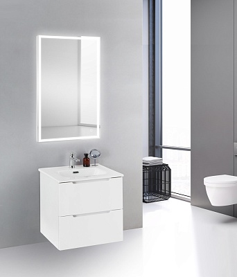 Тумба с раковиной подвесная BelBagno ETNA 39 60 Bianco Lucido, раковина белая