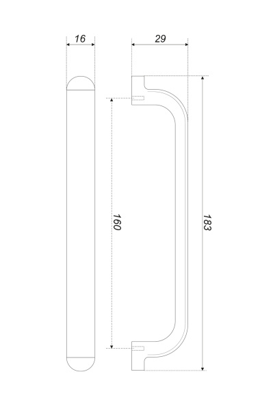 Ручка BelBagno RS333MBSN.4/160 Матовый атласный никель