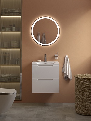Тумба с раковиной подвесная BelBagno ETNA 39 50 Bianco Lucido, раковина белая BB-8099-3-50