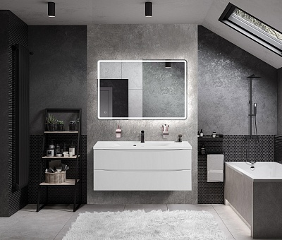 Тумба с раковиной подвесная BelBagno MARINO 120 Bianco Opaco, раковина белая