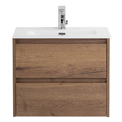 Тумба с раковиной подвесная BelBagno KRAFT 39 60 Rovere Tabacco, раковина белая