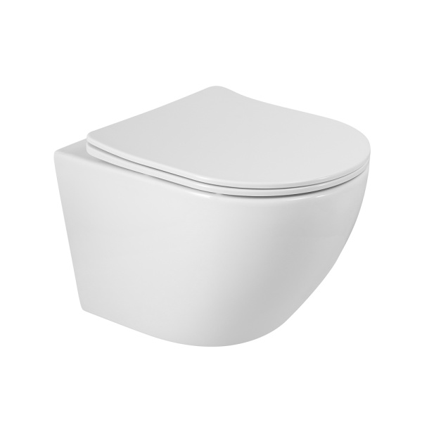 BELBAGNO SFERA-R Унитаз подвесной безободковый с сиденьем дюропласт soft close, BB046CHR/SC