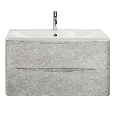 Тумба с раковиной подвесная BelBagno ACQUA 90 Cemento Verona Grigio, раковина белая