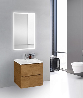 Тумба с раковиной подвесная BelBagno ETNA 39 60 Rovere Nature, раковина белая