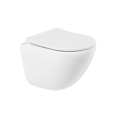 Унитаз подвесной безободковый BelBagno AMANDA BB051CHR с сиденьем BB2031SC