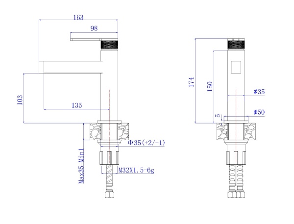 Смеситель для раковины BelBagno DELTA DEL2.0-LVM-GM-W0