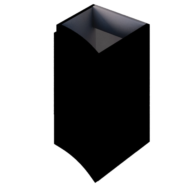 BELBAGNO Шкафчик подвесной с одной распашной створкой, правый МИРАЖ (VAGUE) CEZARES 55283 Nero Opaco