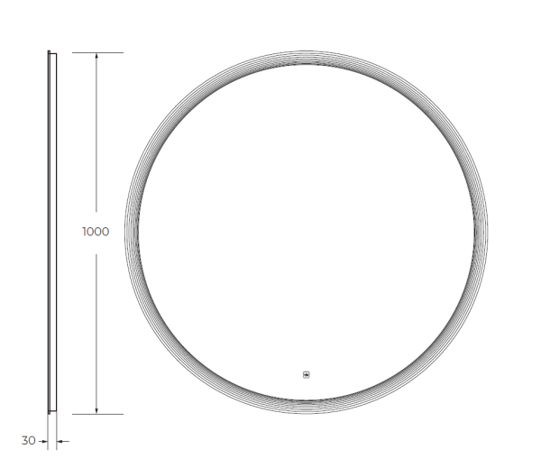 Зеркало Cezares CZR-SPC-ECO-1000-LED-TCH