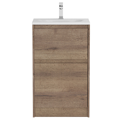 Тумба с раковиной напольная BelBagno KRAFT 39 50 Rovere Tabacco, раковина белая BB-8099-3-50