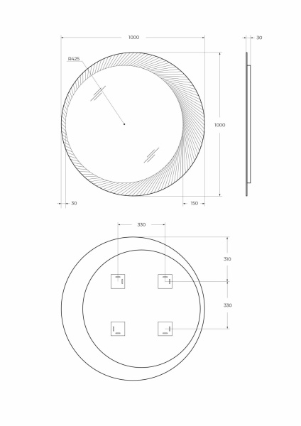 Зеркало CEZARES CZR-SPC-D1000-LED