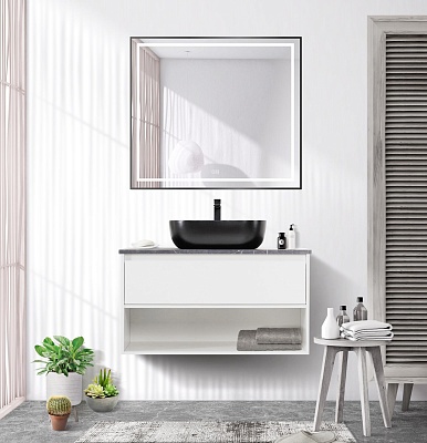 Зеркало BelBagno SPC-KRAFT-900-800-LED-TCH-WARM-NERO