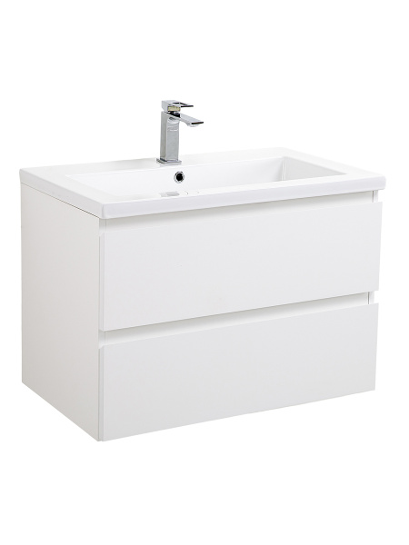 Тумба с раковиной подвесная BelBagno СТРУКТУРА (KRAFT) 75 Белый матовый, раковина BB-8070-75 — фото 7