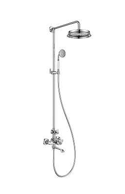 Душевая стойка с термостатическим смесителем и изливом CEZARES LIBERTY-F-CVD-Т-01