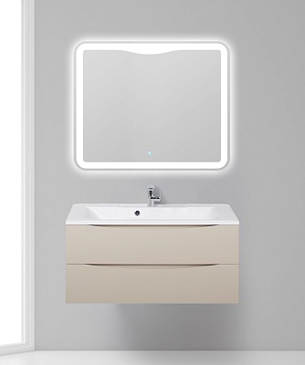 Тумба с раковиной подвесная BelBagno MARINO 100 Crema Opaco, раковина белая
