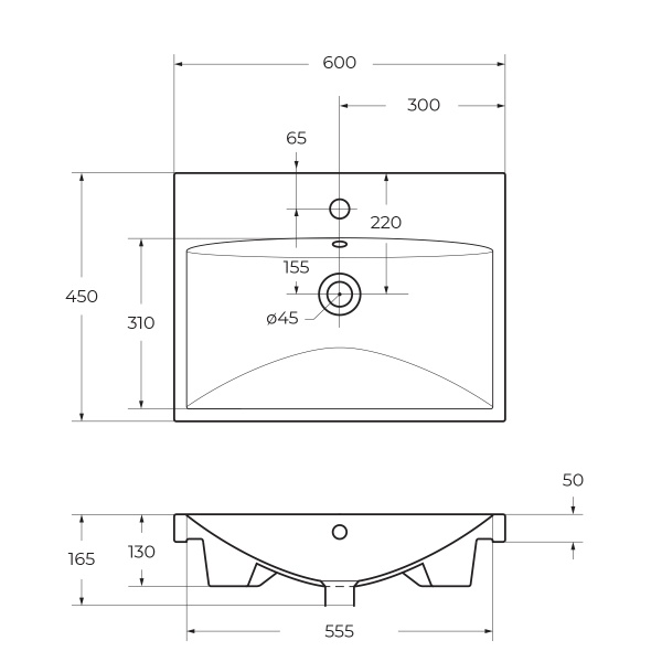 Керамическая раковина BelBagno BB-0320-60-LVB