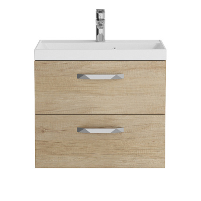 Тумба с раковиной подвесная BelBagno AURORA 70 Rovere Nebrasca Nature, раковина белая