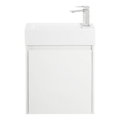 Тумба с раковиной подвесная BelBagno KRAFT MINI 50 Bianco Opaco левосторонняя, раковина белая