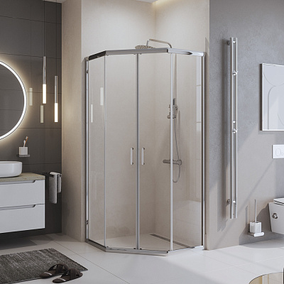 Душевой уголок BelBagno UNO-195-P-2-100-C-Cr