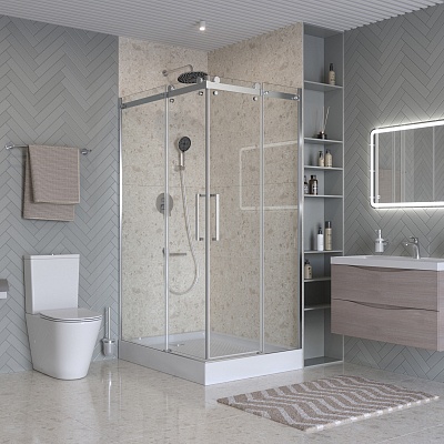 Душевой уголок BelBagno MARINO-2-AH-2-120/90-C-CR