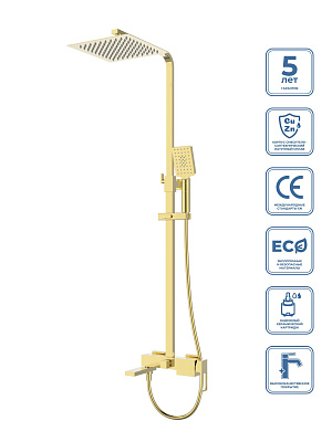 Душевая стойка BelBagno LUCE LUC-VSCM-ORO
