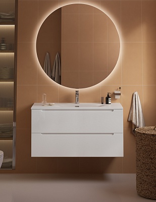 Тумба с раковиной подвесная BelBagno ETNA 100 Bianco Lucido, раковина белая BB-8099-100