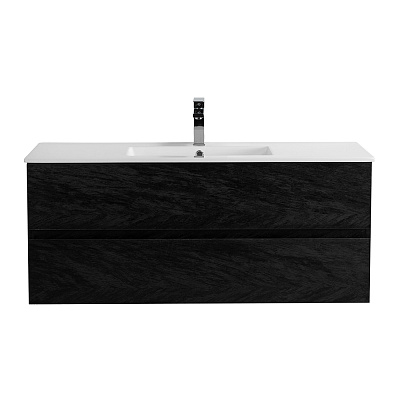 Тумба с раковиной подвесная CEZARES MOLVENO 46 120 Nero, раковина белая CZR-8002-120