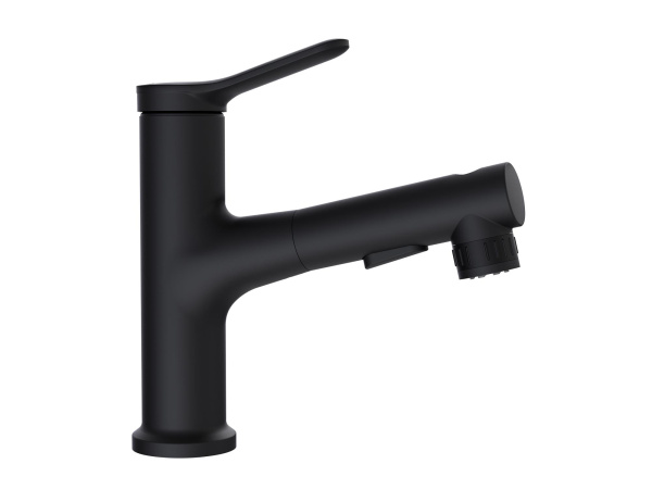 BELBAGNO Смеситель с выдвижным изливом, черный матовый BB-LVMD-NERO-W0