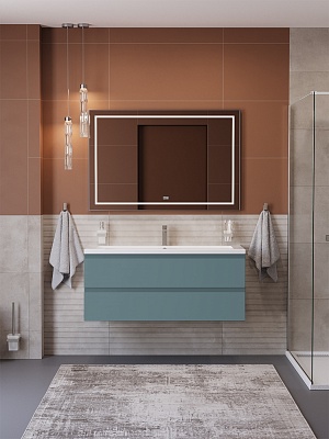 Тумба с раковиной подвесная BelBagno СТРУКТУРА (KRAFT) 120 Голубой Матовый, раковина BB-8070-120