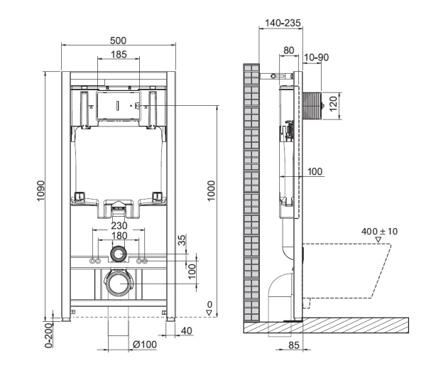 Инсталляция для унитазов BelBagno BB002-80