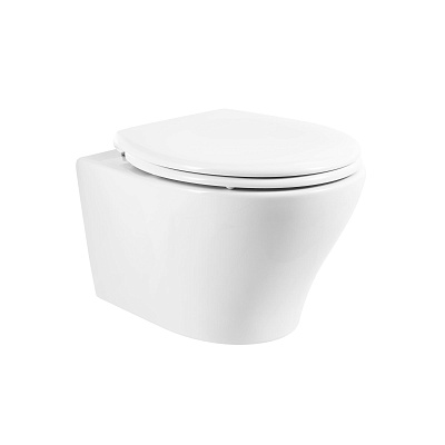Унитаз подвесной безободковый BelBagno ACQUA BB340CHR с сиденьем BB2020-1SC
