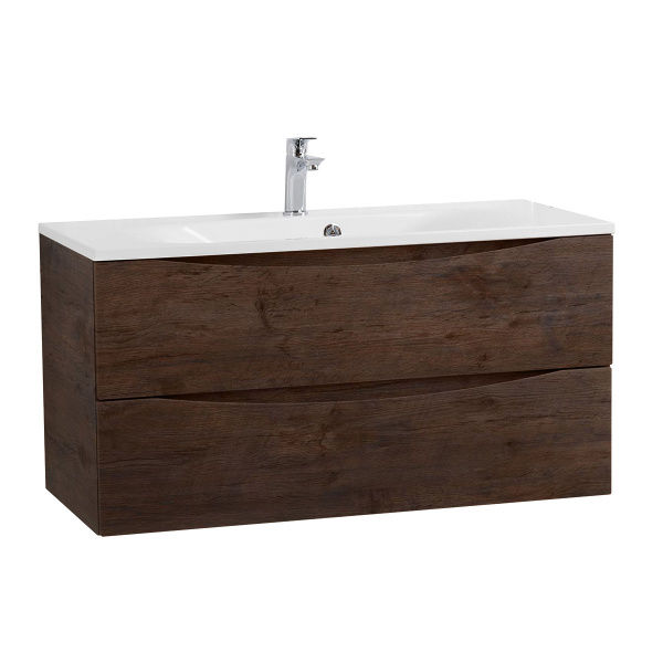 Тумба с раковиной подвесная BelBagno MARINO 100 Rovere Moro, раковина белая BB1000/450-LV-MR-FT