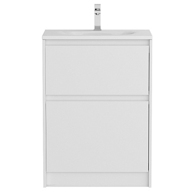 Тумба с раковиной напольная BelBagno KRAFT 39 60 Bianco Opaco, раковина белая BB-8099-3-60