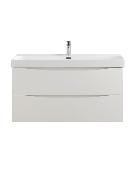 Тумба с раковиной подвесная BelBagno МАРИНА (MARINO)-N 100 Bianco Lucido, раковина BB-8078-100 — фото 4