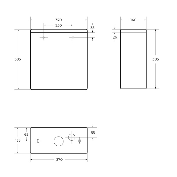 Бачок BelBagno LOUNGE BB045/051T